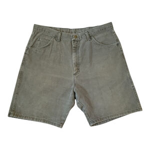 Wrangler Vintage Men's Green Denim Shorts Size 38